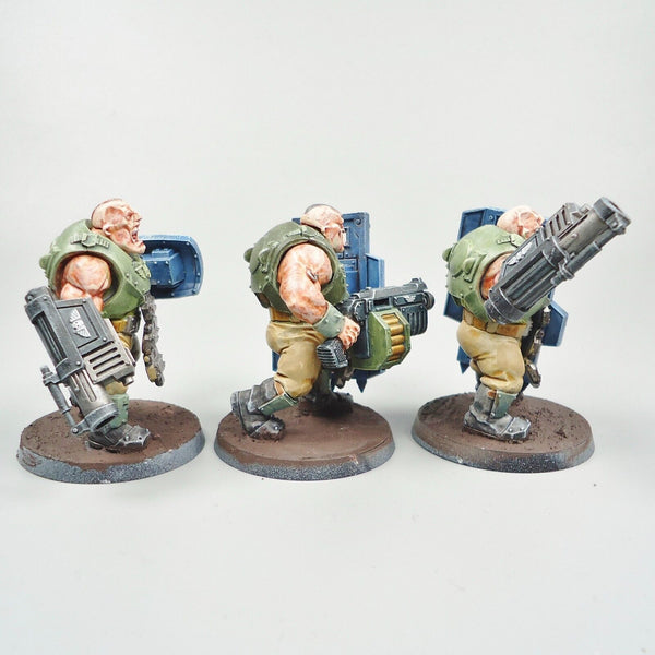 Warhammer 40k Army Astra Militarum Bullgryns x3 Painted