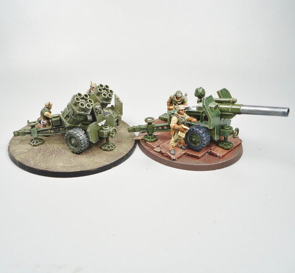 Warhammer 40k Army Astra Militarum Ordnance Team Painted