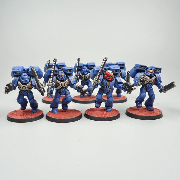 Warhammer 40k Army Space Marines Ultramarines Assault Marines x7 Painted