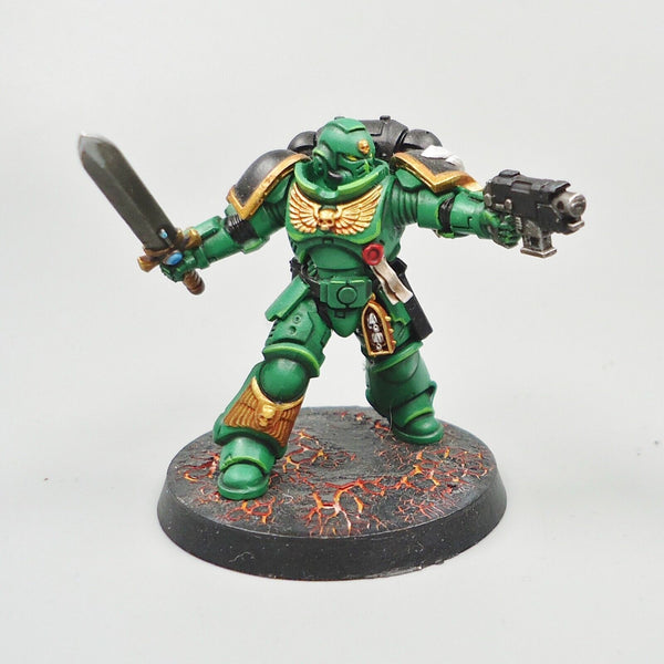 Warhammer 40k Army Space Marines Salamanders Lieutenant Painted