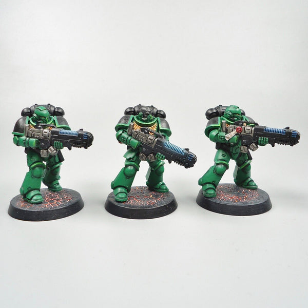 Warhammer 40k Army Space Marines Salamanders Hellblasters x5 Painted