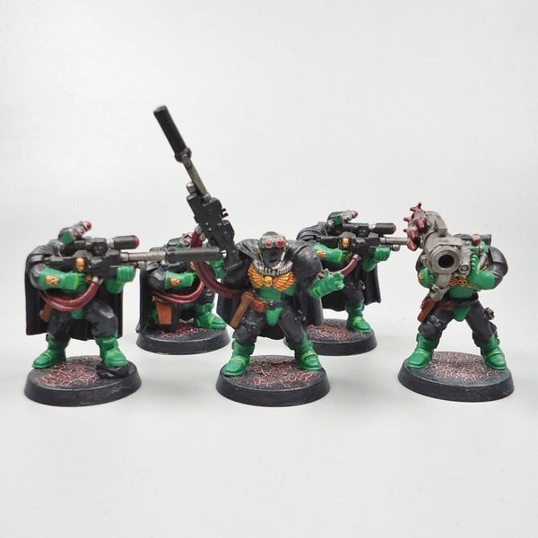 Warhammer 40k Army Space Marines Salamanders Sniper Scouts x5 Painted