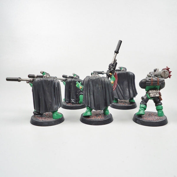 Warhammer 40k Army Space Marines Salamanders Sniper Scouts x5 Painted