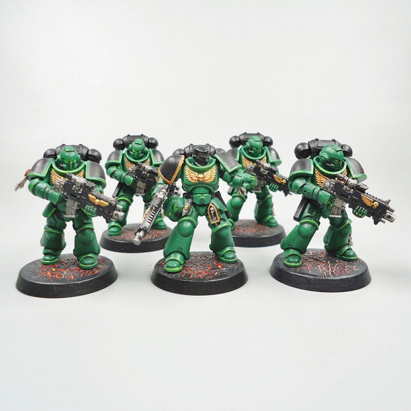 Warhammer 40k Army Space Marines Salamanders Intercessors x5 Painted