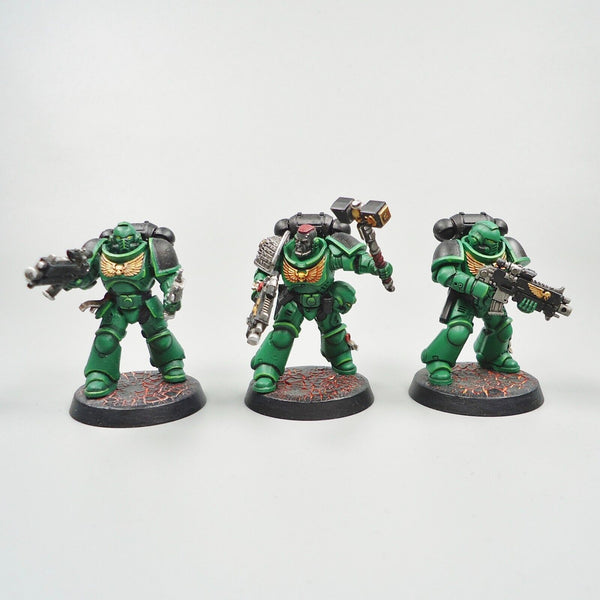 Warhammer 40k Army Space Marines Salamanders Intercessors x5 Painted