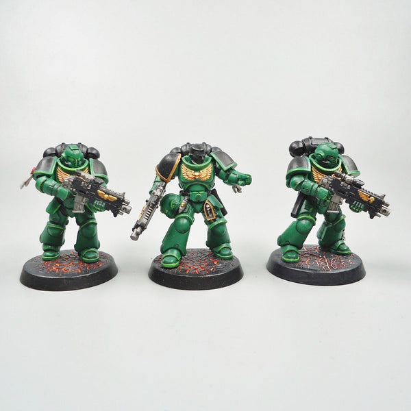 Warhammer 40k Army Space Marines Salamanders Intercessors x5 Painted