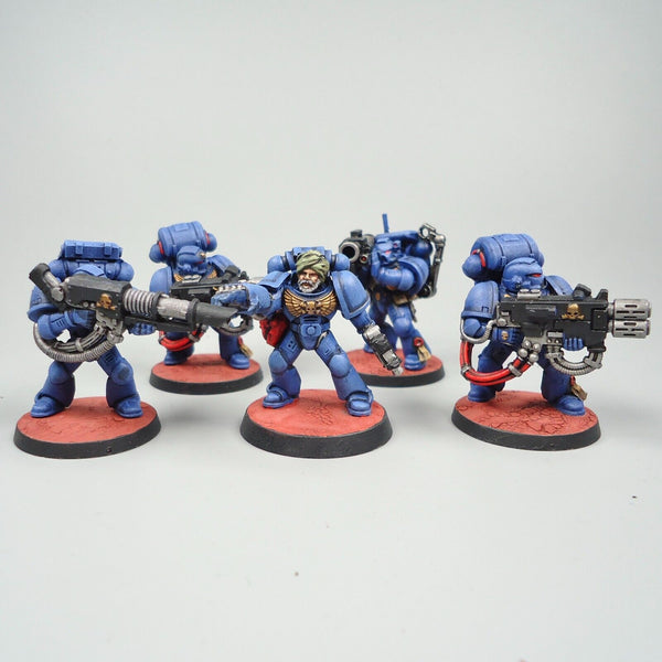 Warhammer 40k Army Space Marines Ultramarines Devastator Squad Painted