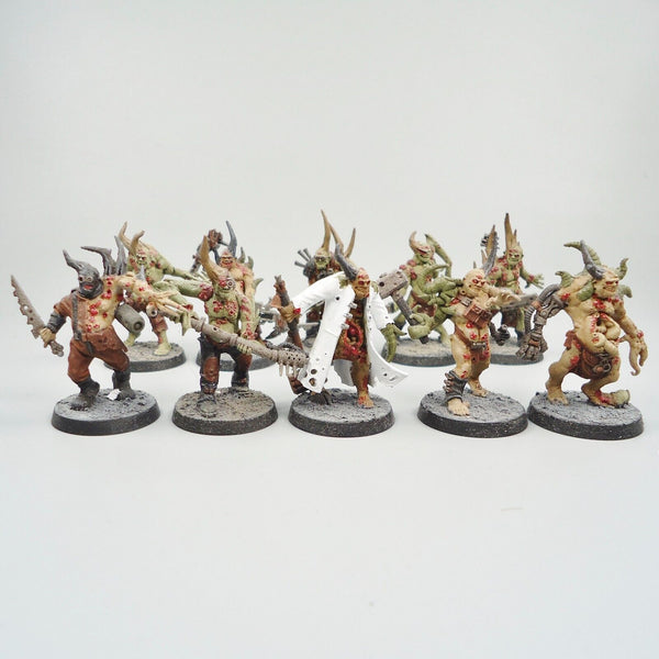 Warhammer 40k Army Chaos Space Marines Death Guard Poxwalkers x10 Painted