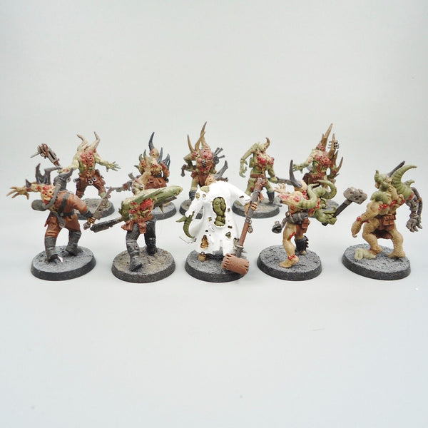 Warhammer 40k Army Chaos Space Marines Death Guard Poxwalkers x10 Painted