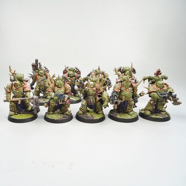 Warhammer 40k Army Chaos Space Marines Death Guard Plague Marines x9 Painted