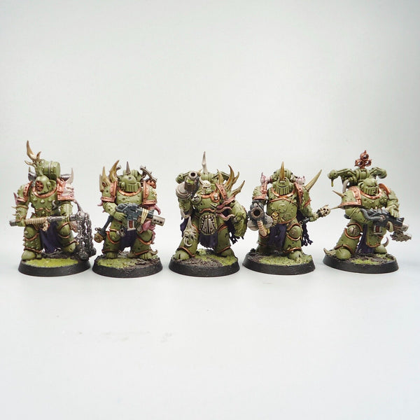 Warhammer 40k Army Chaos Space Marines Death Guard Plague Marines x9 Painted