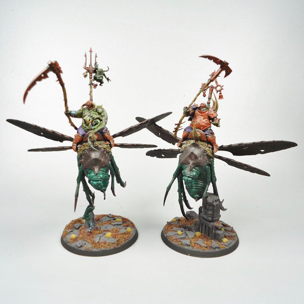 Maggotkin of Nurgle Pusgoyle Blightlords x2 Painted Warhammer Age Of Sigmar Army