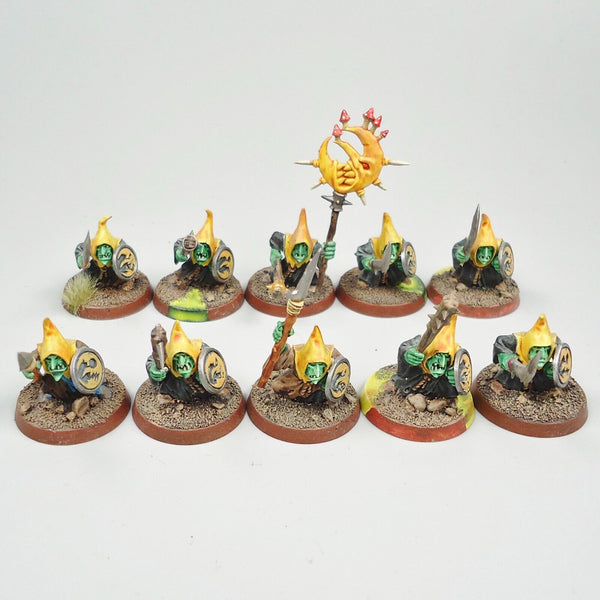 Warhammer Fantasy Age of Sigmar Army Orc Gloomspite Gitz Stabbas x10 Painted