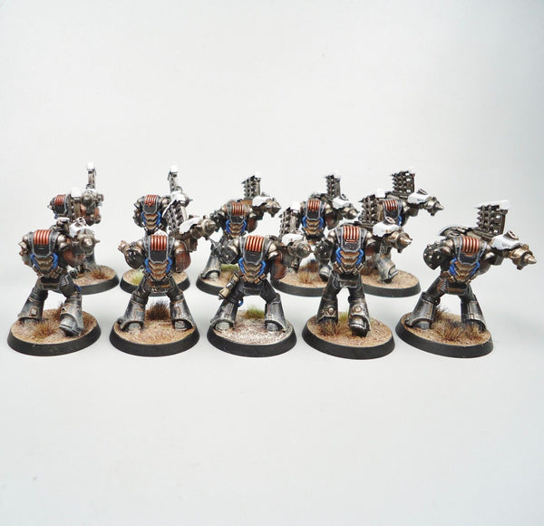 Space Marines 30k Iron Hands Missile Launchers x10 Painted - Warhammer 40k Army