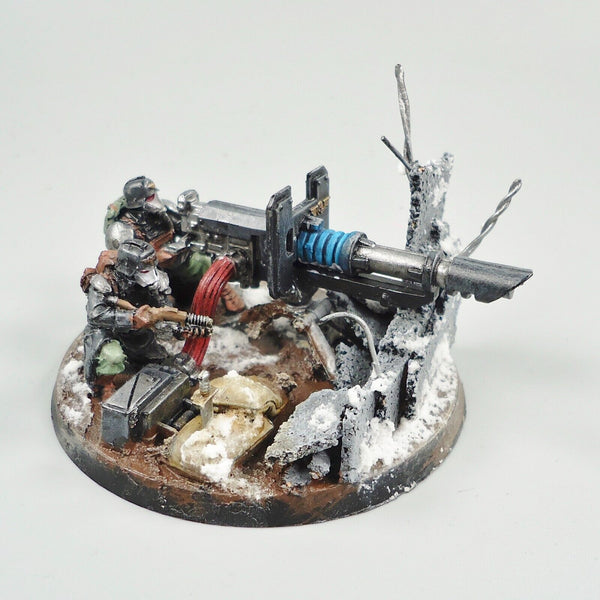 Warhammer 40k Army Astra Militarum Death Korps of Krieg Lascannon Team Painted