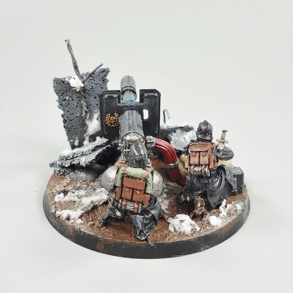 Warhammer 40k Army Astra Militarum Death Korps of Krieg Lascannon Team Painted