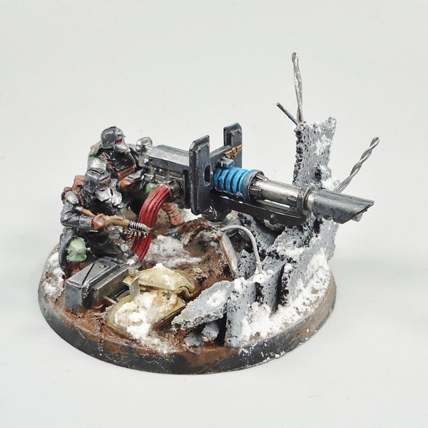 Warhammer 40k Army Astra Militarum Death Korps of Krieg Lascannon Team Painted