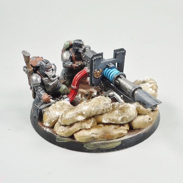 Warhammer 40k Army Astra Militarum Death Korps of Krieg Lascannon Team Painted