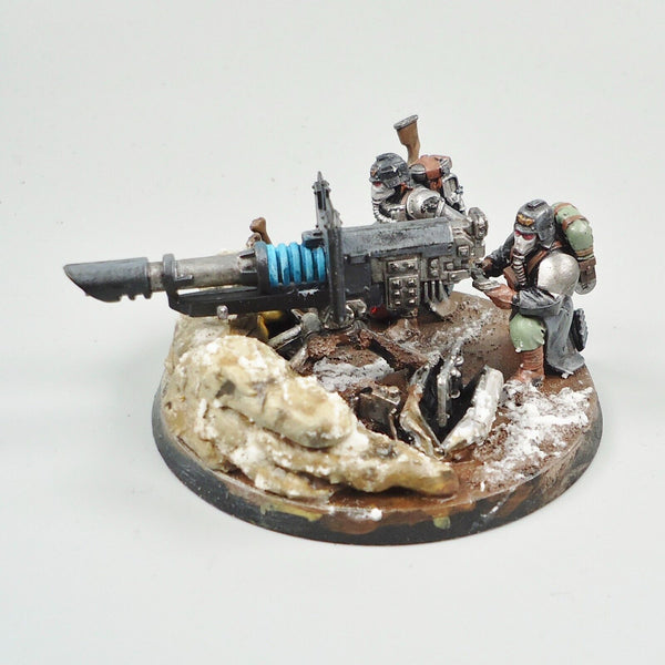 Warhammer 40k Army Astra Militarum Death Korps of Krieg Lascannon Team Painted