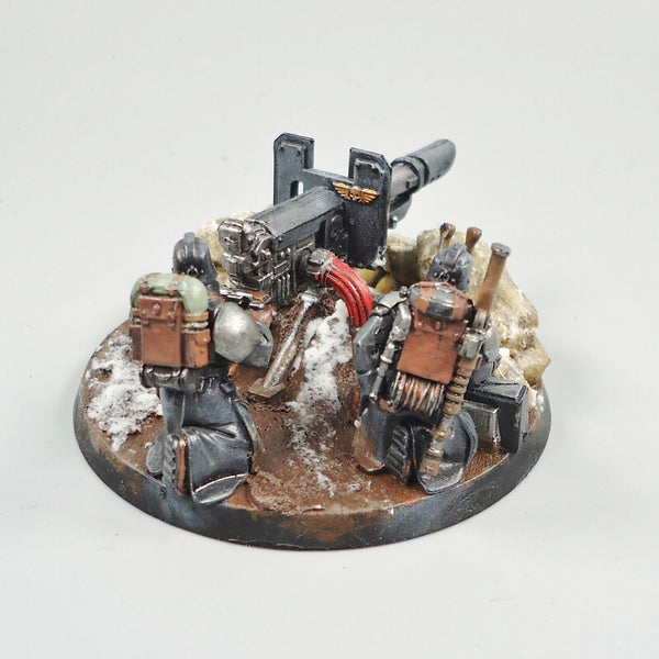 Warhammer 40k Army Astra Militarum Death Korps of Krieg Lascannon Team Painted