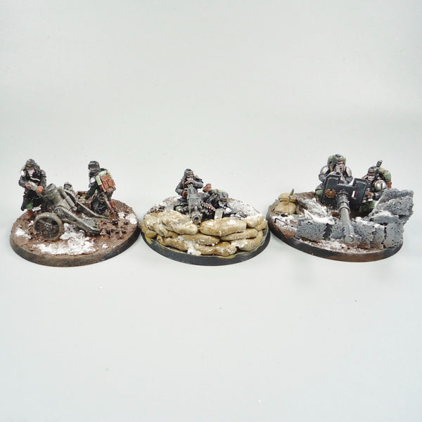 Warhammer 40k Army Astra Militarum Death Korps of Krieg Heavy Weapons x3 Painted