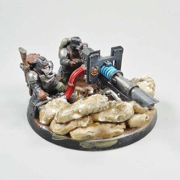 Warhammer 40k Army Astra Militarum Death Korps of Krieg Lascannon Team Painted