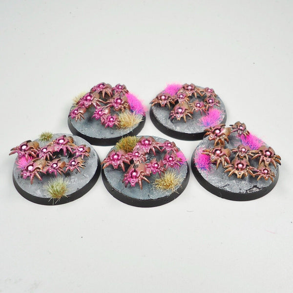 Warhammer 40k Army Necrons Scarab Bases x5 Painted