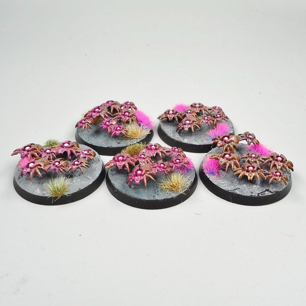 Warhammer 40k Army Necrons Scarab Bases x5 Painted