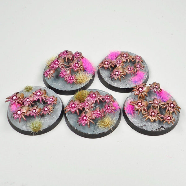 Warhammer 40k Army Necrons Scarab Bases x5 Painted