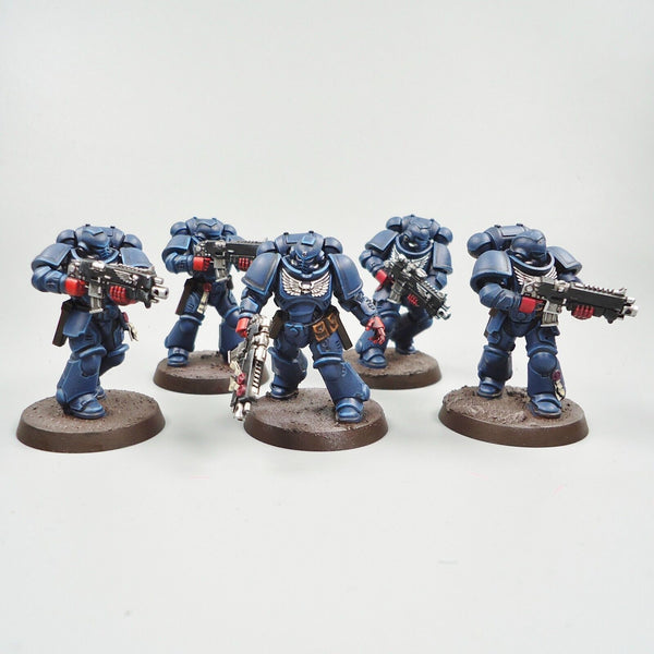 Warhammer 40k Army Space Marines Crimson Fists Intercessors x5 Painted