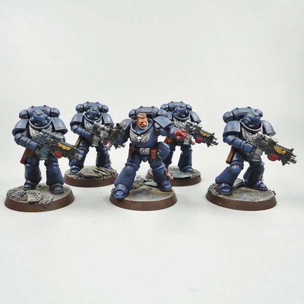 Warhammer 40k Army Space Marines Crimson Fists Intercessors x5 Painted