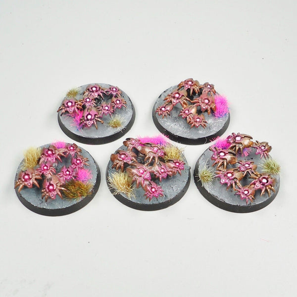 Warhammer 40k Army Necrons Scarab Bases x5 Painted