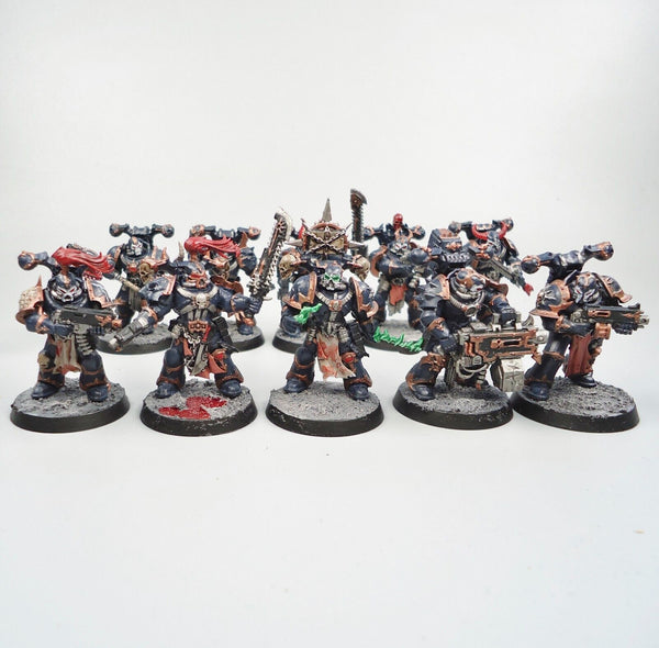 Warhammer 40k Army Chaos Space Marines Legionaries x10 Painted