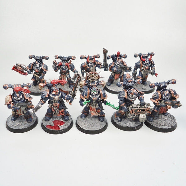 Warhammer 40k Army Chaos Space Marines Legionaries x10 Painted