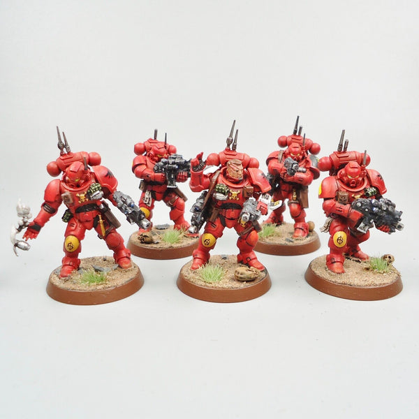 Warhammer 40k Army Space Marines Blood Angels Infiltrators x5 Painted