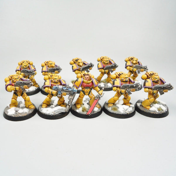 Warhammer 40k Army Space Marines Imperial Fists Tactical Squad Painted