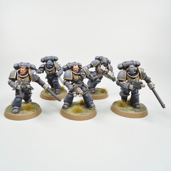 Warhammer 40k Army Space Marines Ultramarines Assault Intercessors x5 Painted