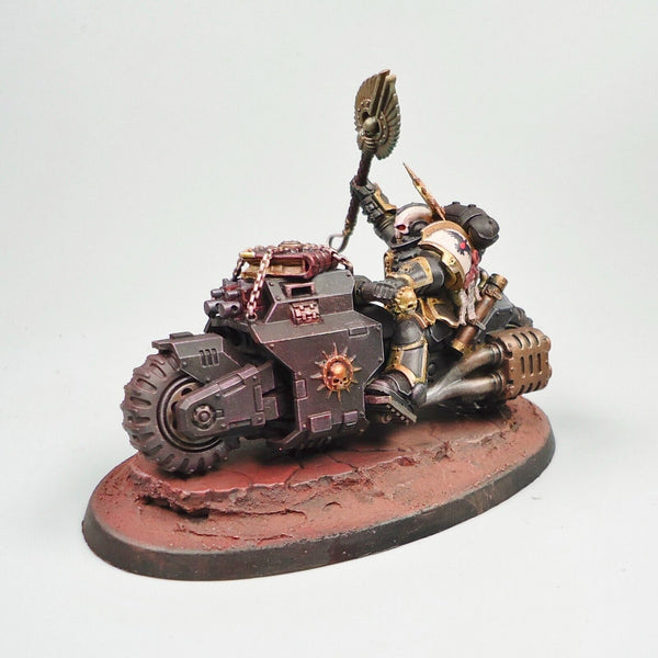 Warhammer 40k Army Space Marines Blood Ravens  Primaris Chaplain On Bike Painted