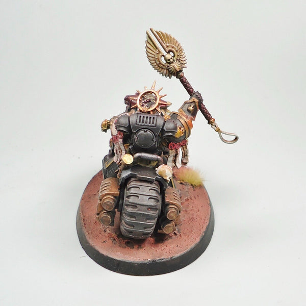 Warhammer 40k Army Space Marines Blood Ravens  Primaris Chaplain On Bike Painted