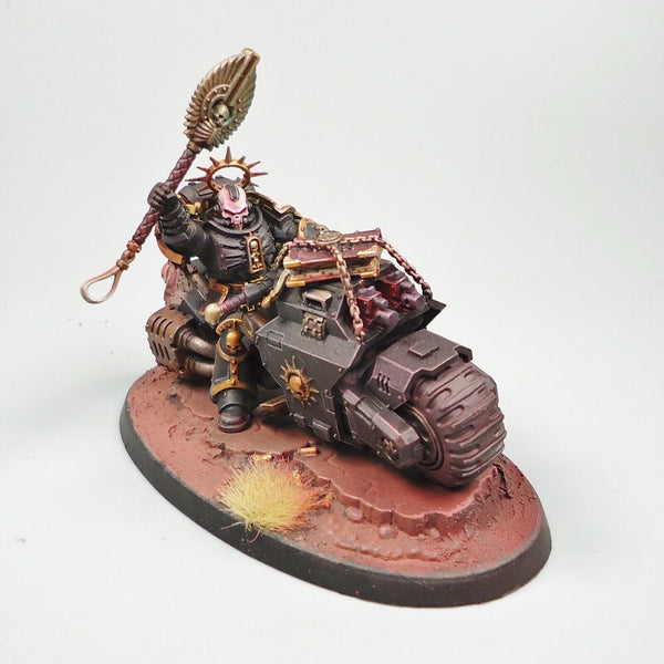 Warhammer 40k Army Space Marines Blood Ravens  Primaris Chaplain On Bike Painted