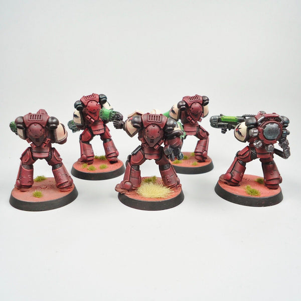 Warhammer 40k Army Space Marines Blood Ravens Hellblasters x5 Painted