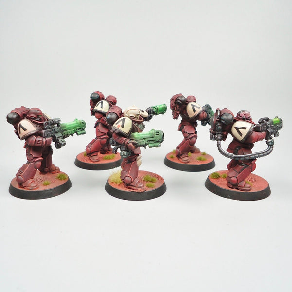 Warhammer 40k Army Space Marines Blood Ravens Hellblasters x5 Painted