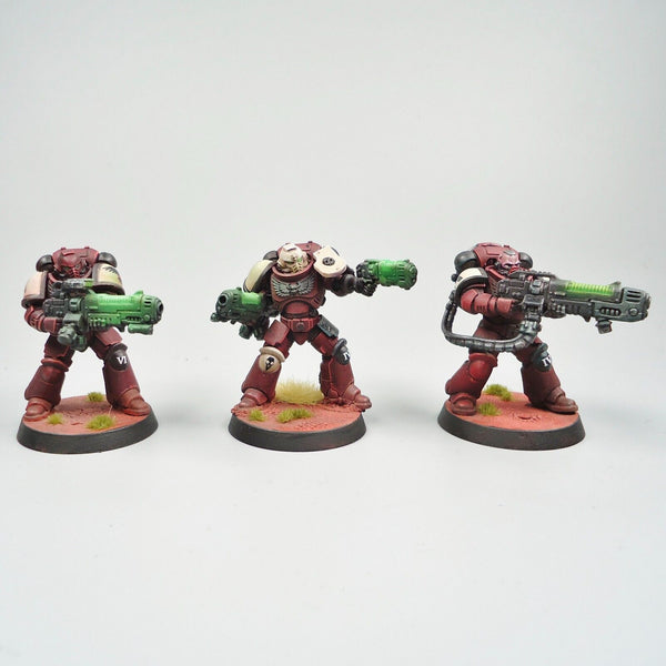 Warhammer 40k Army Space Marines Blood Ravens Hellblasters x5 Painted