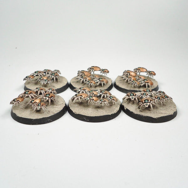 Warhammer 40k Army Necron Scarab Bases x6 Painted