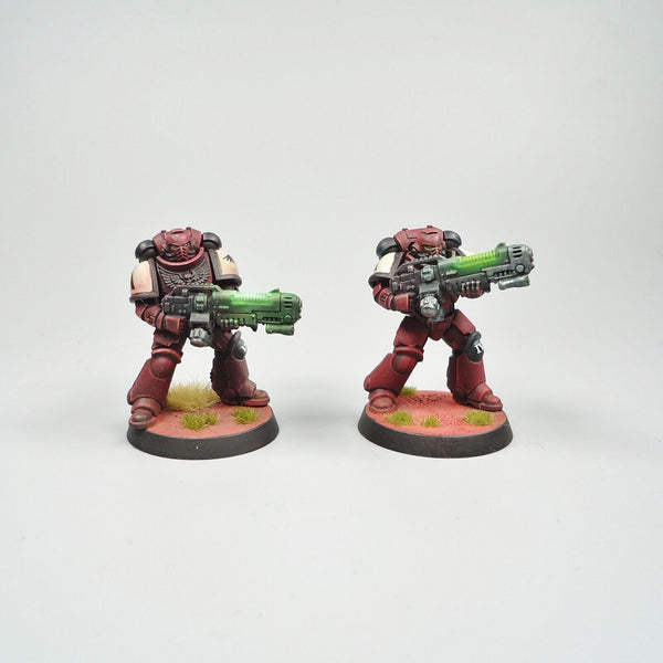 Warhammer 40k Army Space Marines Blood Ravens Hellblasters x5 Painted