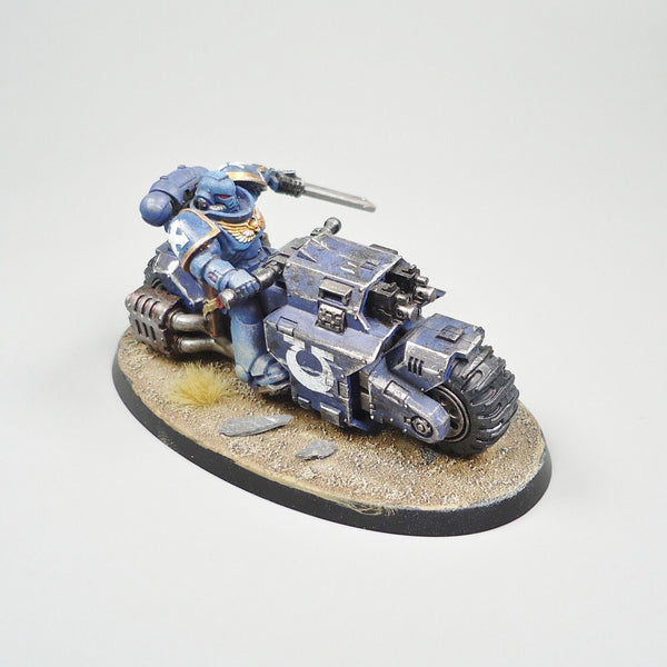 Warhammer 40k Army Space Marines Ultramarines Outriders x3 Painted