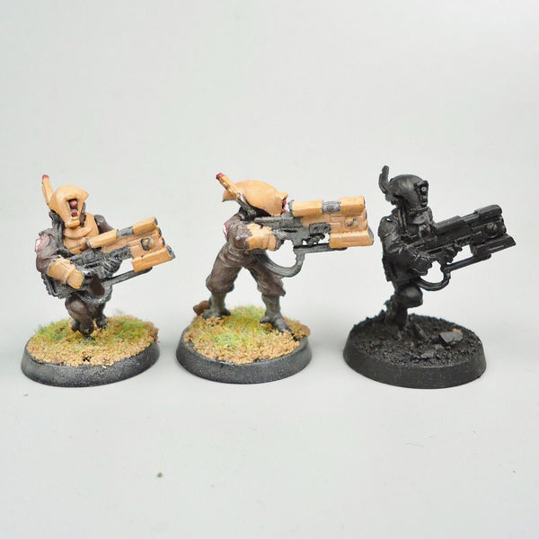 Warhammer 40k Tau Empire Pathfinders x3 Painted / Undercoated Metal