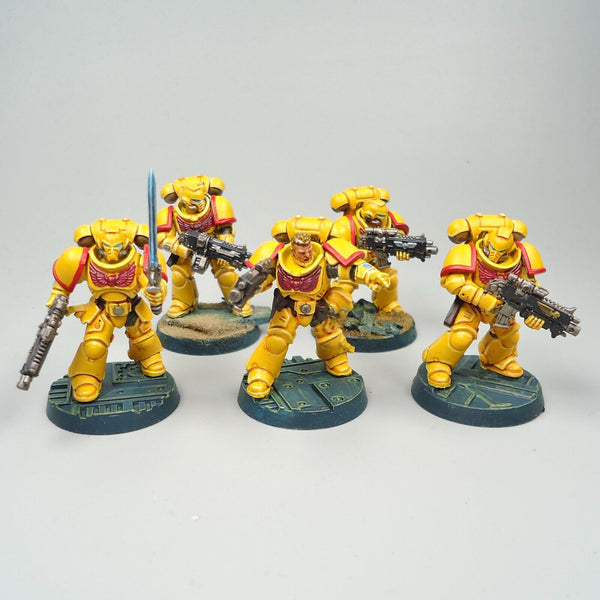 Warhammer 40k Army Space Marines Imperial Fists Primaris Intercessors x5 Painted