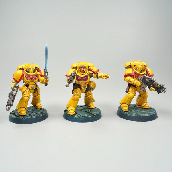 Warhammer 40k Army Space Marines Imperial Fists Primaris Intercessors x5 Painted