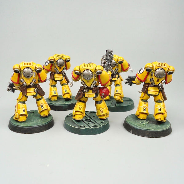 Warhammer 40k Army Space Marines Imperial Fists Primaris Intercessors x5 Painted